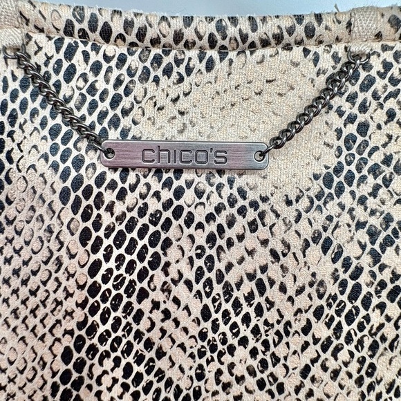 CHICO’S Faux-Suede Snake-Print Topper - Picture 8 of 15